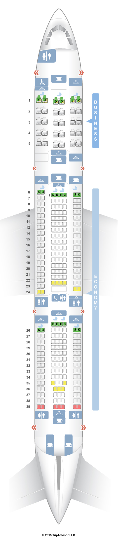 SeatGuru Seat Map China Airlines Airbus A340-300 (343)