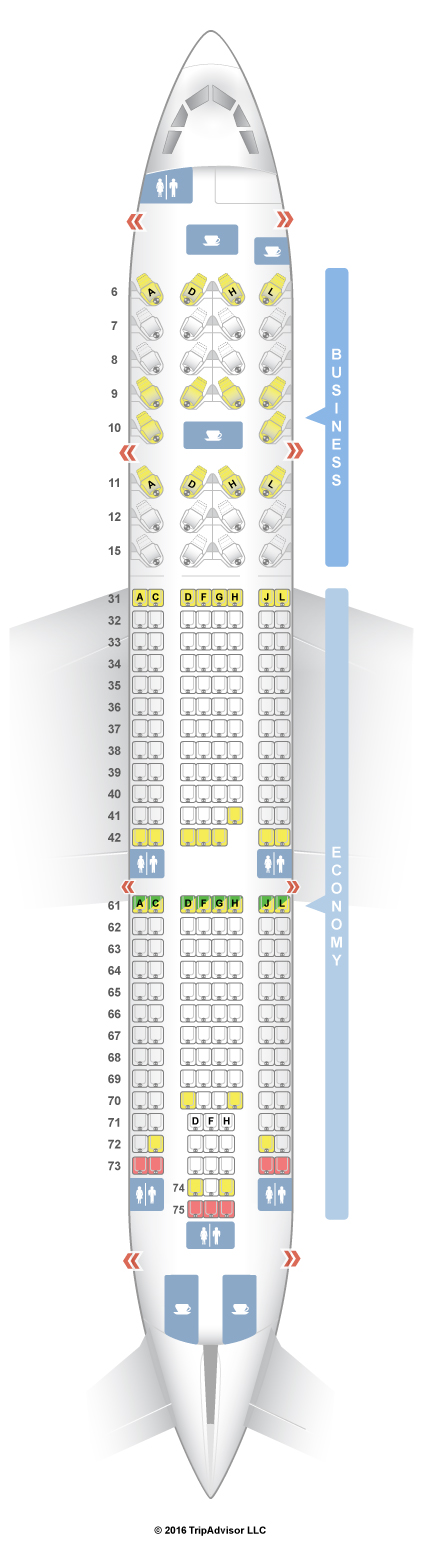 SeatGuru Seat Map China Eastern Airbus A330-200 (33H) - SeatGuru