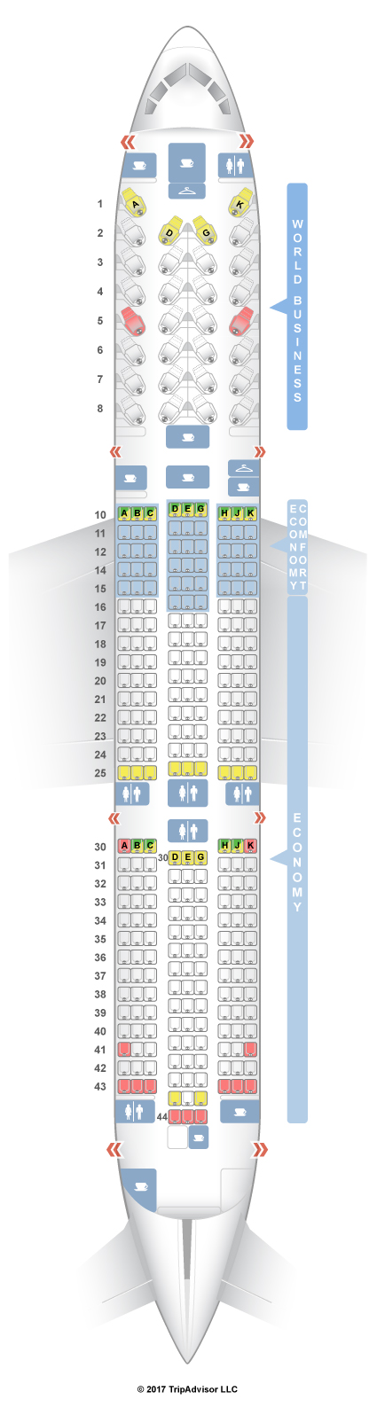 SeatGuru Seat Map KLM Boeing 787-9 (789)