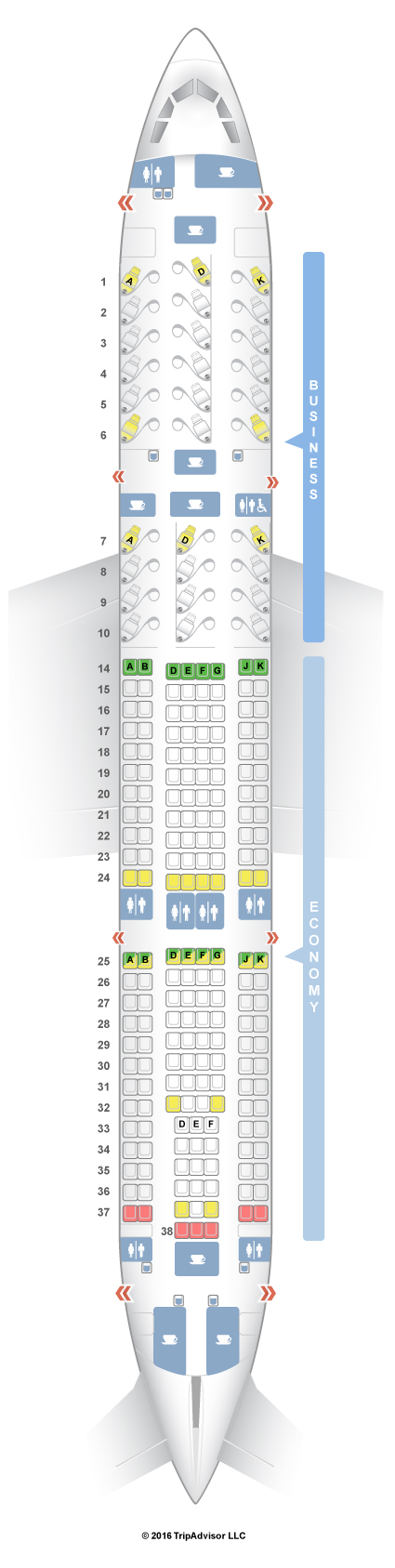 Turkish Airlines A Seat Map