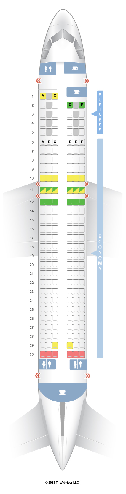 SeatGuru Seat Map Iberia Airbus A320 (320)