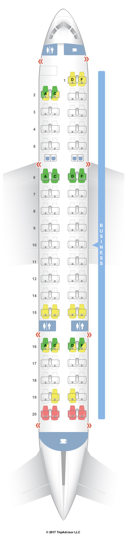 SeatGuru Seat Map La Compagnie Boeing 757-200 (752)