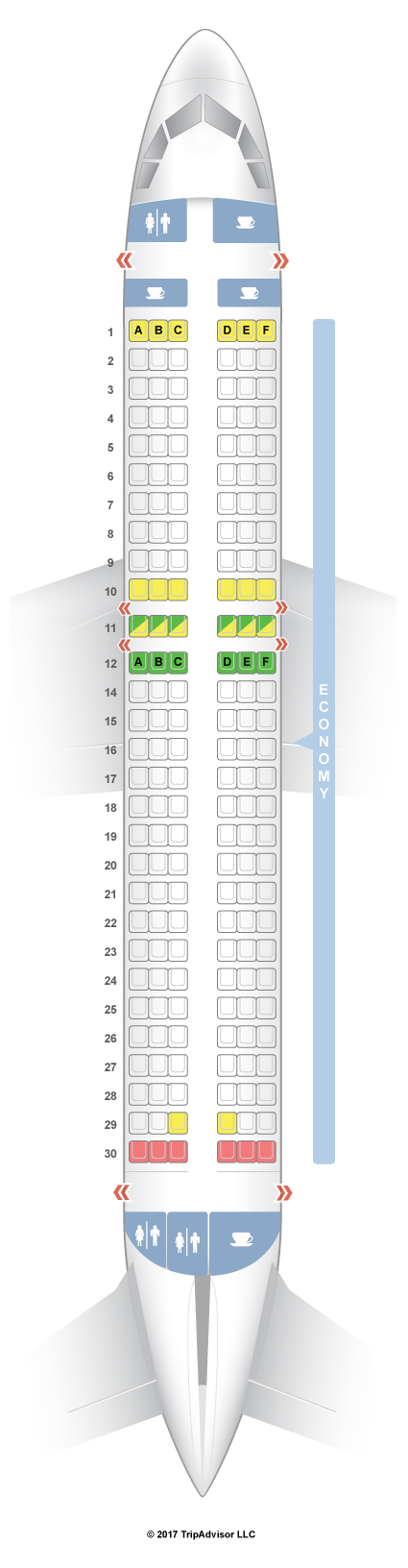 SeatGuru Seat Map SAS Airbus A320neo (320)