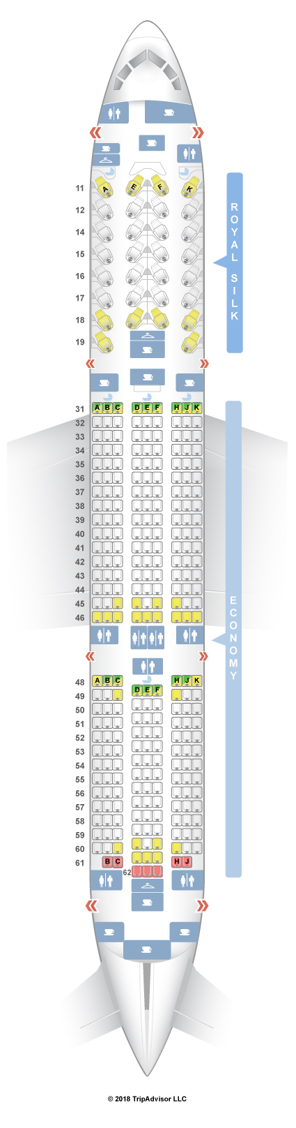 Seatguru Seat Map Thai Boeing 787-9 (789)