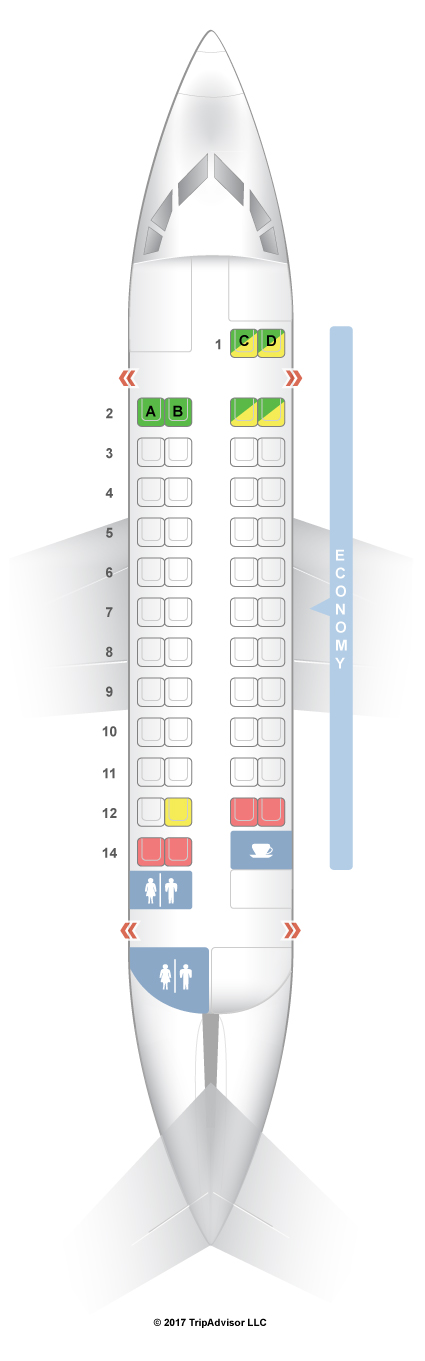 SeatGuru Seat Map Aegean Airlines ATR 42-600 (ATR)