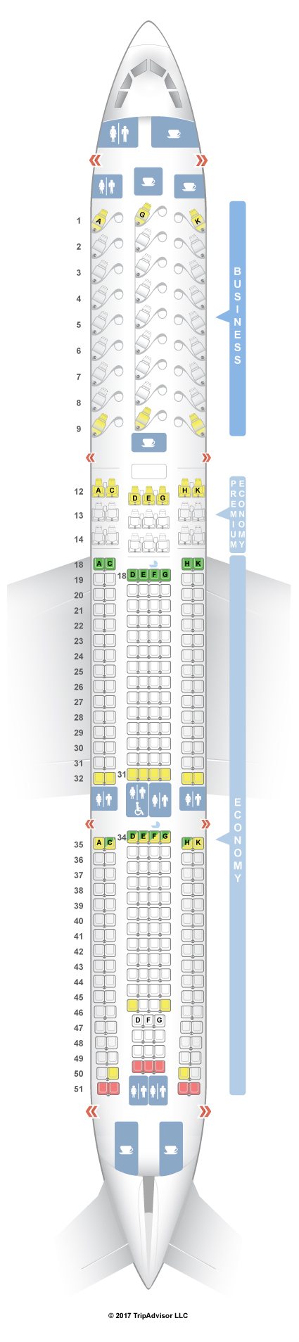 Seatguru Seat Map Air Canada Airbus A330 300 333 V2