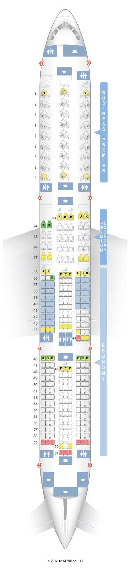 SeatGuru Seat Map Air New Zealand Boeing 787-9 V2 (789)