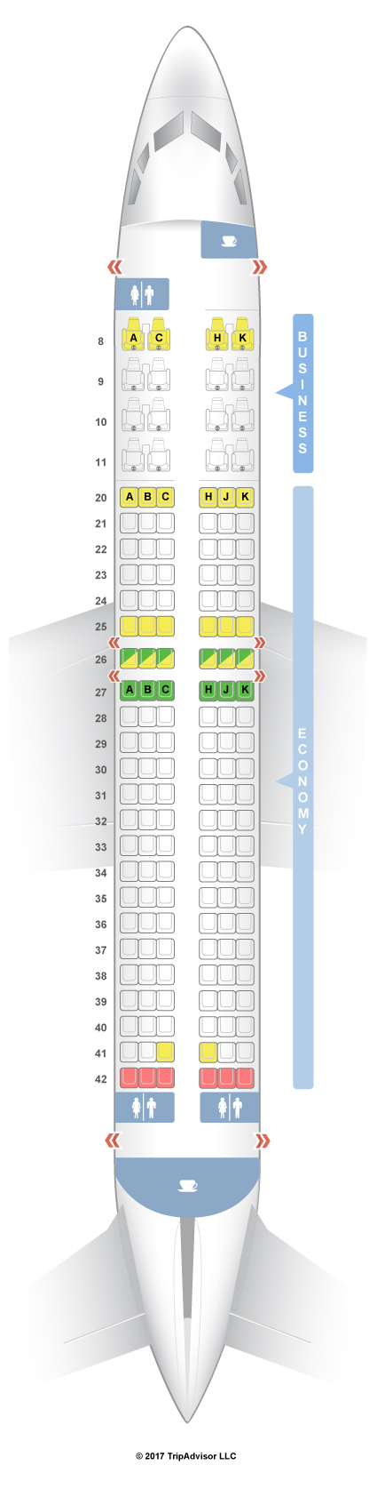 Seatguru Seat Map Egyptair Boeing 737 800 738 V2