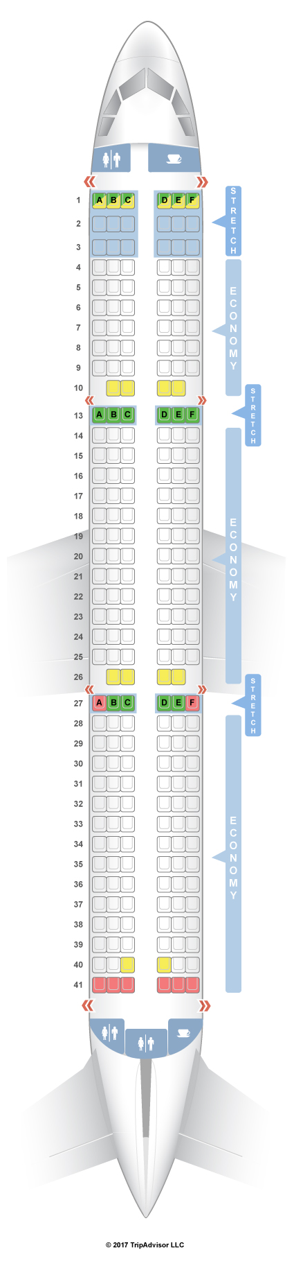 SeatGuru Seat Map Frontier Airbus A321 (321)