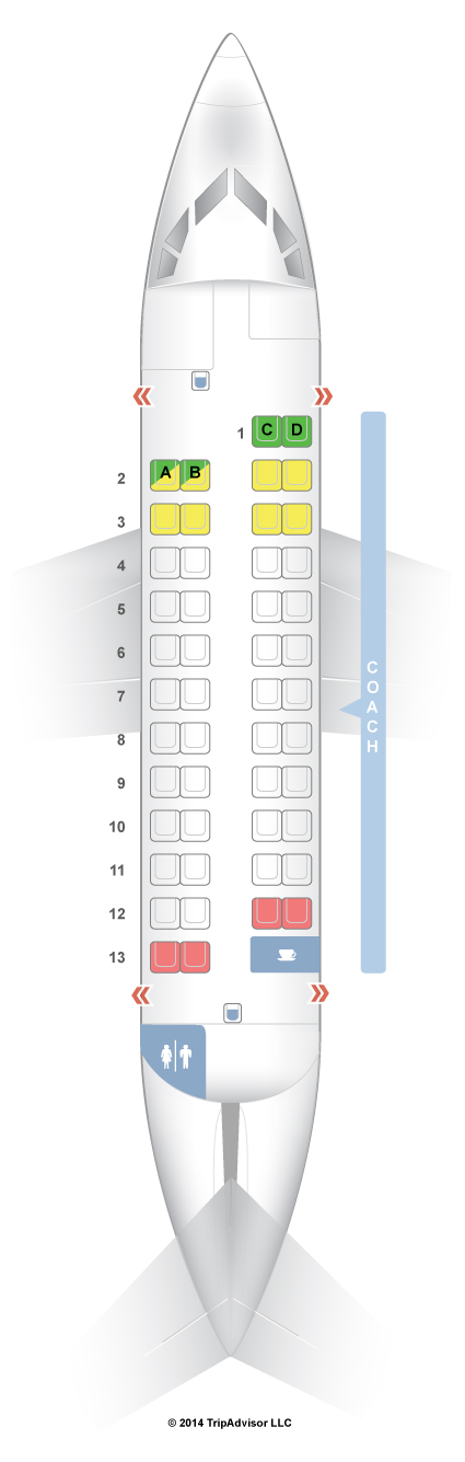 SeatGuru Seat Map Hawaiian Airlines Aerospatiale ATR-42