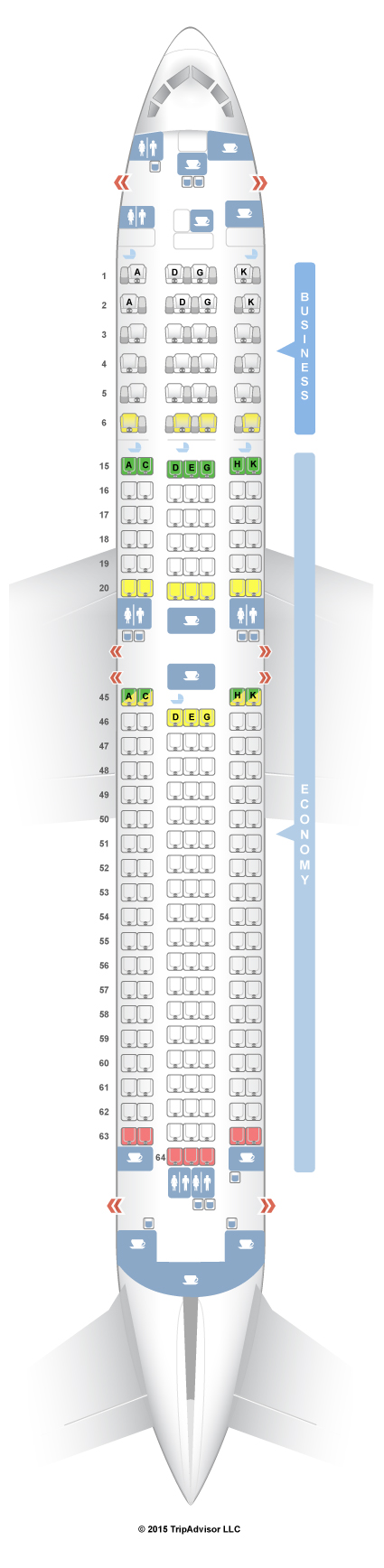 SeatGuru Seat Map Japan Airlines Boeing 767-300ER (76W) V4