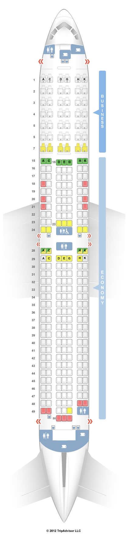 SeatGuru Seat Map Japan Airlines Boeing 767-300 (763) Domestic