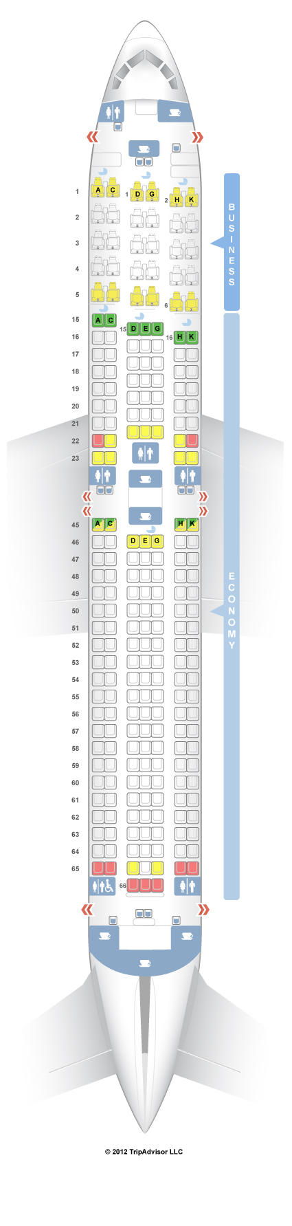 SeatGuru Seat Map Japan Airlines Boeing 767-300 (763) Intl