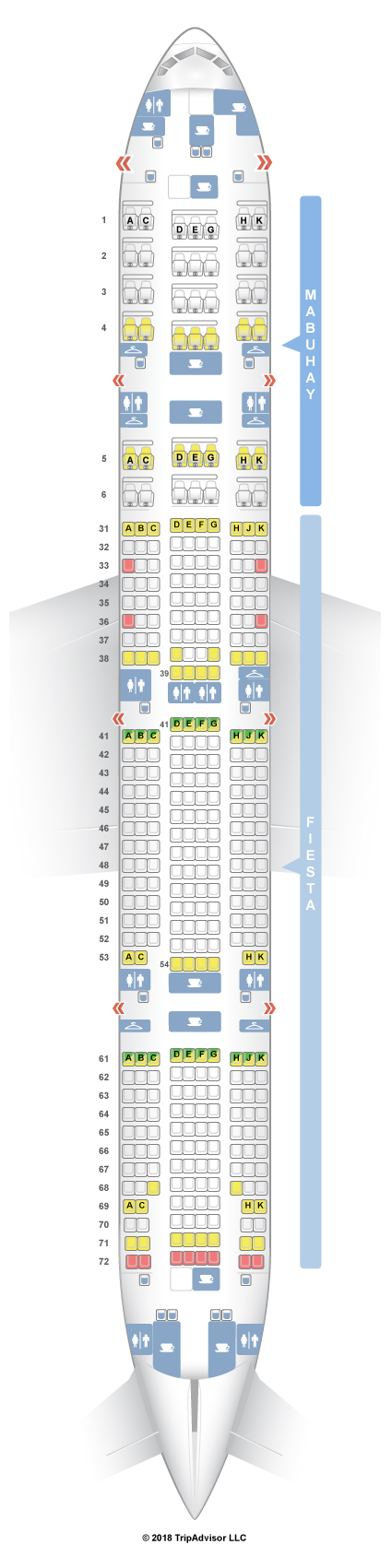 SeatGuru Seat Map Philippine Airlines Boeing 777-300ER (777)