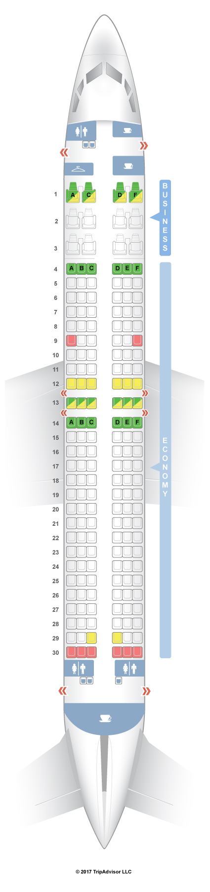 SeatGuru Seat Map Qantas Boeing 737-800 (738) V2