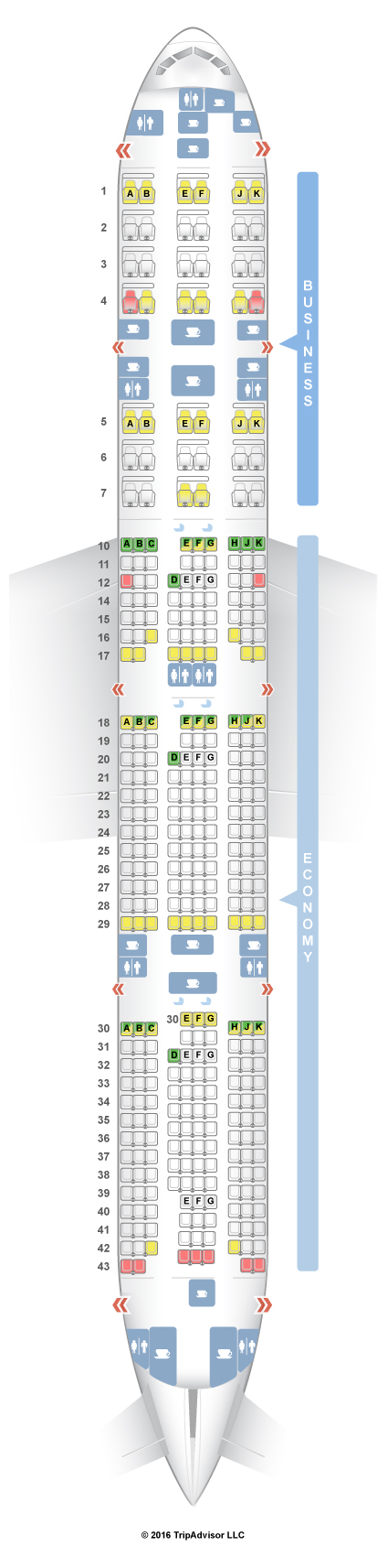 SeatGuru Seat Map Qatar Airways Boeing 777-300ER (77W) V1