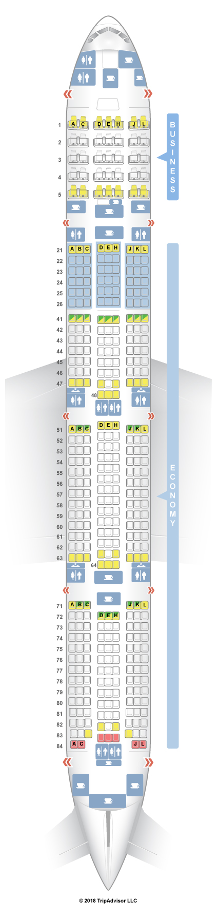 SeatGuru Seat Map Pakistan International Airlines Boeing 777-300ER (77W)