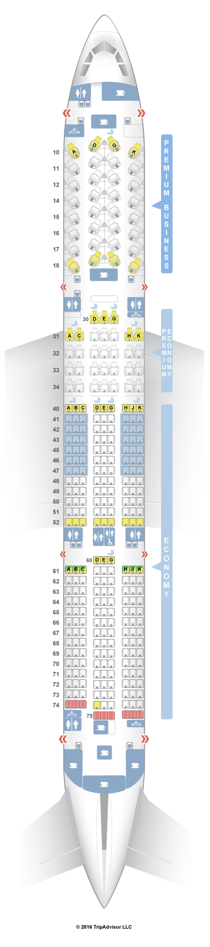 SeatGuru Seat Map China Airlines Airbus A350-900 (359)