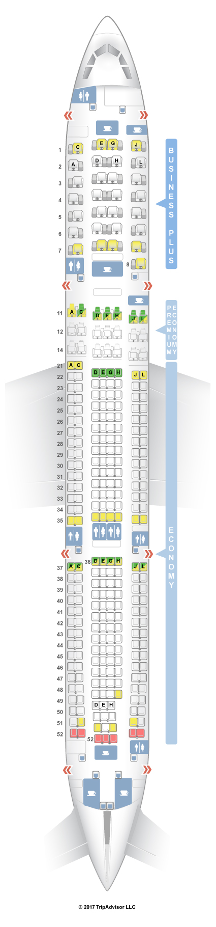 SeatGuru Seat Map Iberia Airbus A330-300 (333) V2