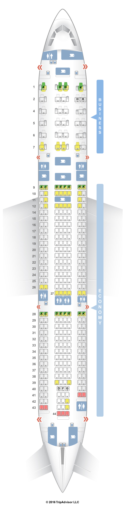 SeatGuru Seat Map Malaysia Airlines Airbus A330-300 (333) V1