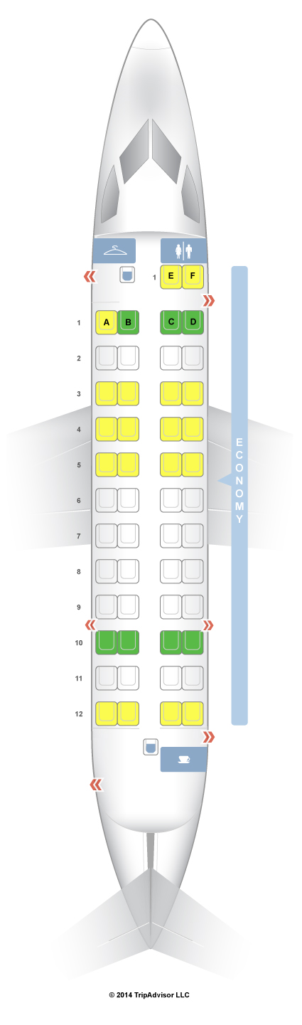 SeatGuru Seat Map Qantas de Havilland Dash 8 (DH3)