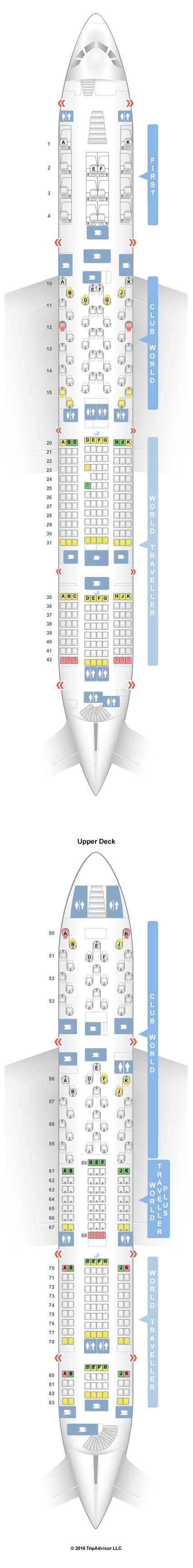 Seatguru Seat Map British Airways Airbus A380 800 388