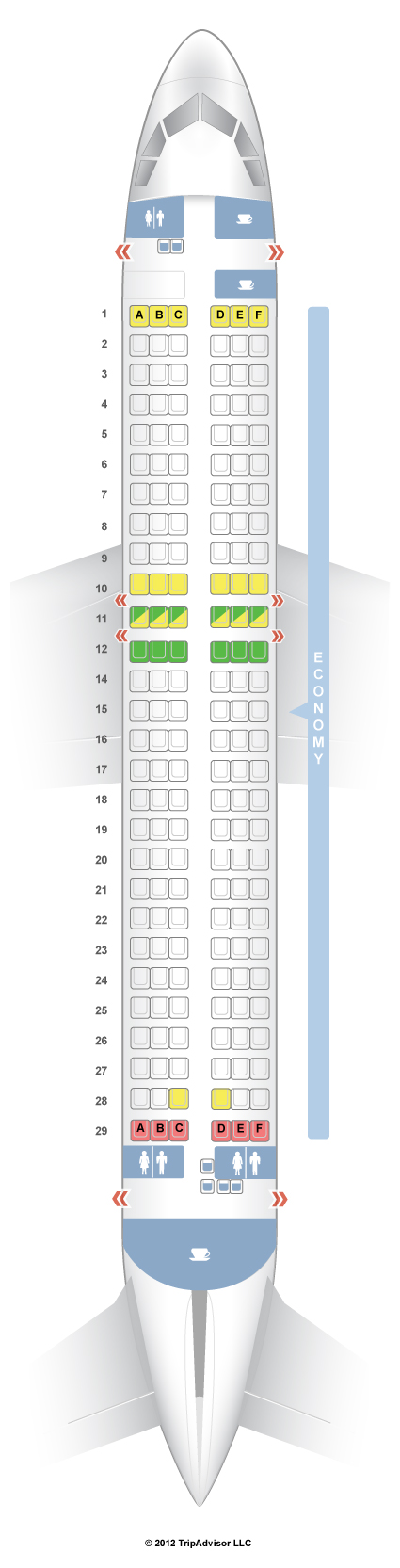 SeatGuru Seat Map Austrian Airbus A320 (320) - SeatGuru