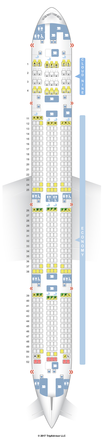 Seatguru Seat Map Ethiopian Airlines Boeing 777-300er (77w)