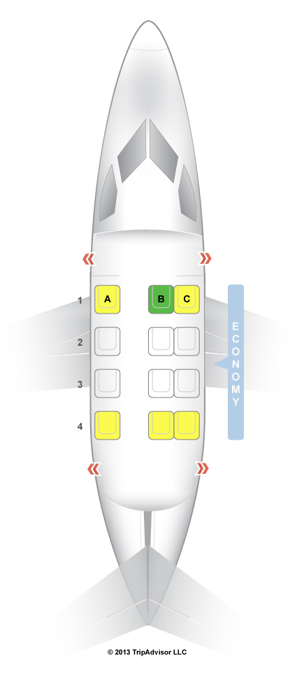 SeatGuru Seat Map Fiji Airways De Havilland DHC-6 (DHT)