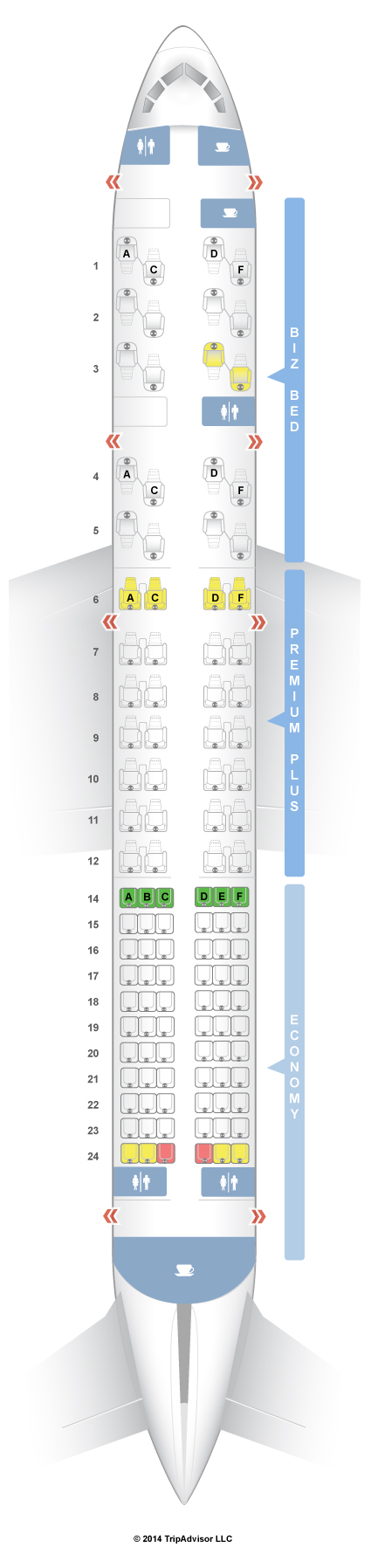 SeatGuru Seat Map OpenSkies Boeing 757-200 (752) V1