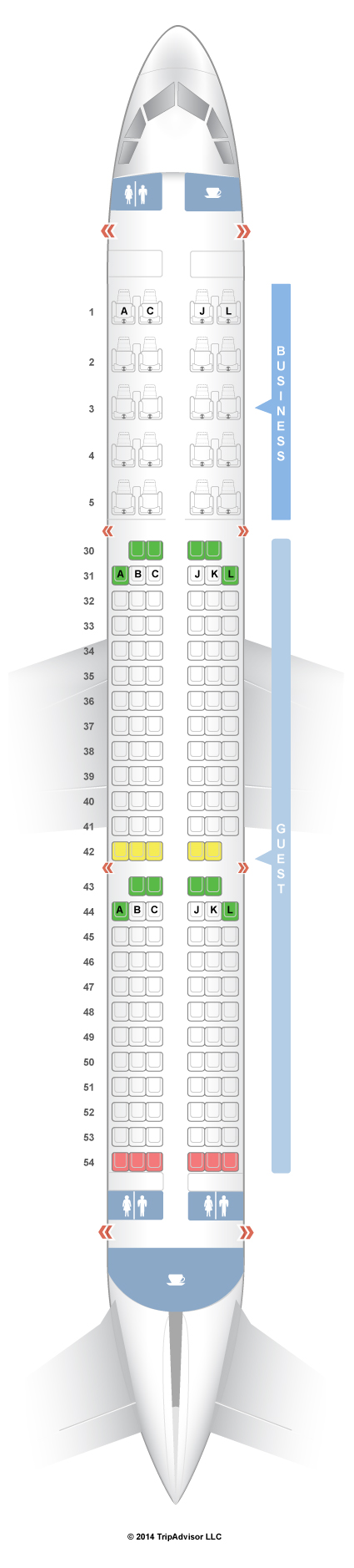 SeatGuru Seat Map Saudia Airbus A321 (321)