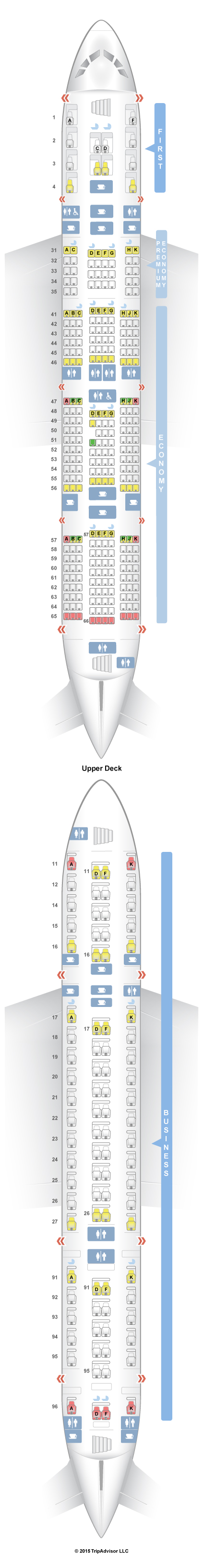 Singapore A380 Seat Map