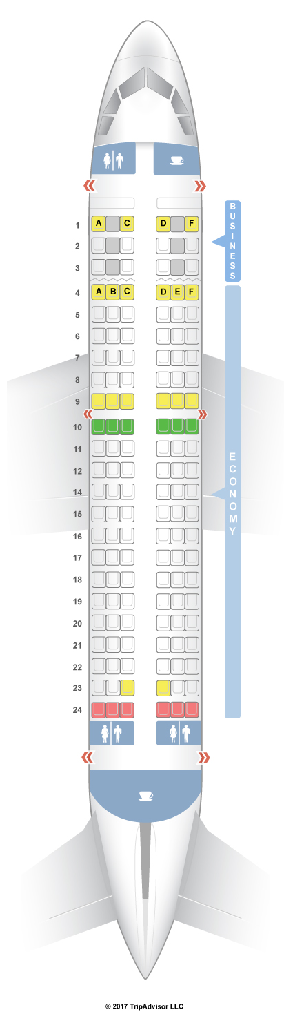 SeatGuru Seat Map Aegean Airlines Airbus A319 (319)