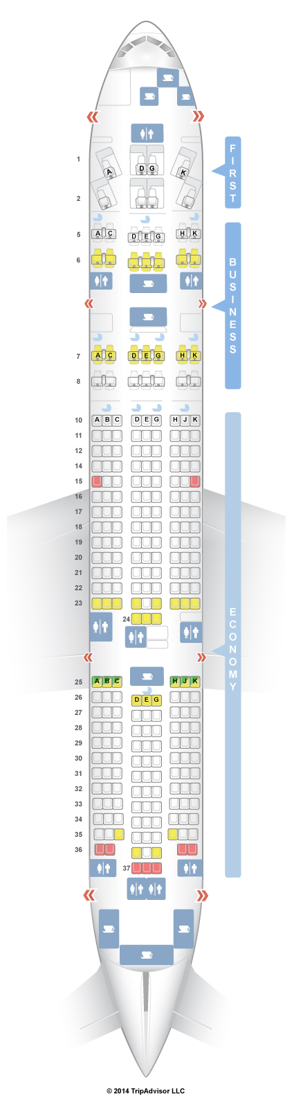 SeatGuru Seat Map Asiana Boeing 777-200ER (772) V3 - SeatGuru