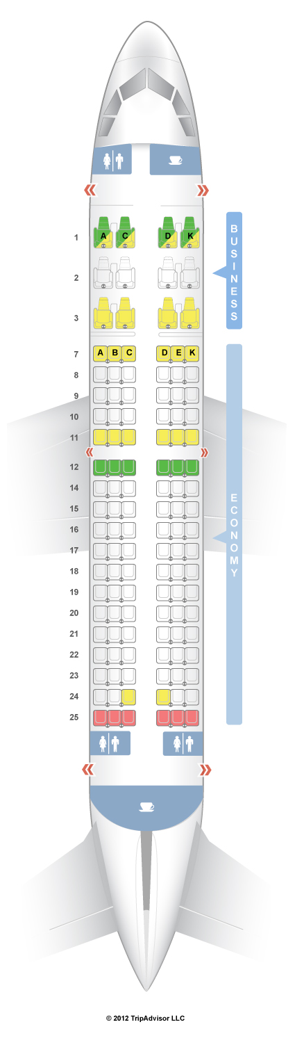 SeatGuru Seat Map Avianca Airbus A319 (319)