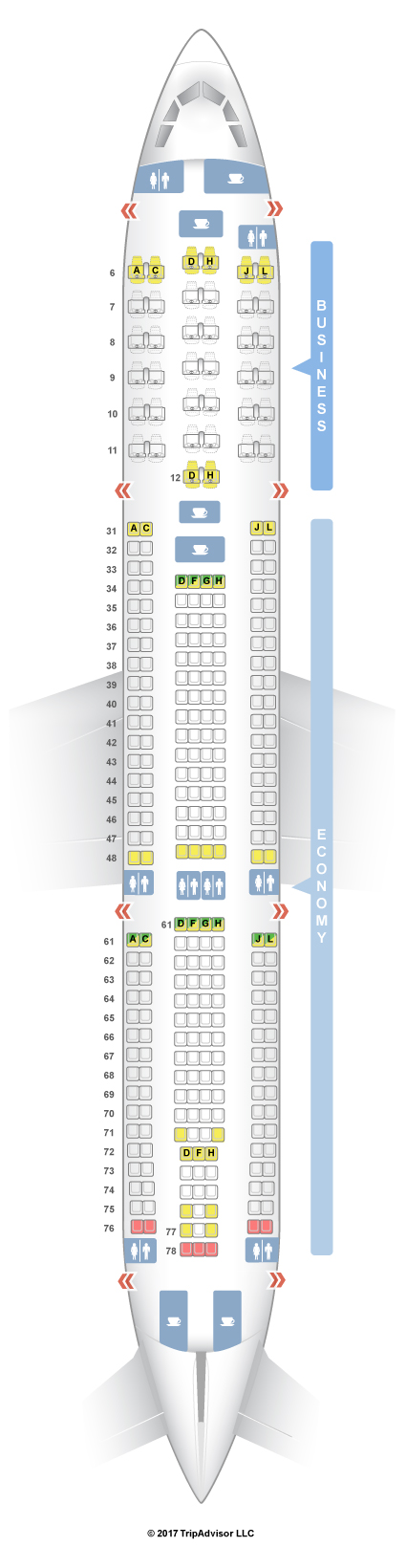 Самолет airbus a330 300 схема салона