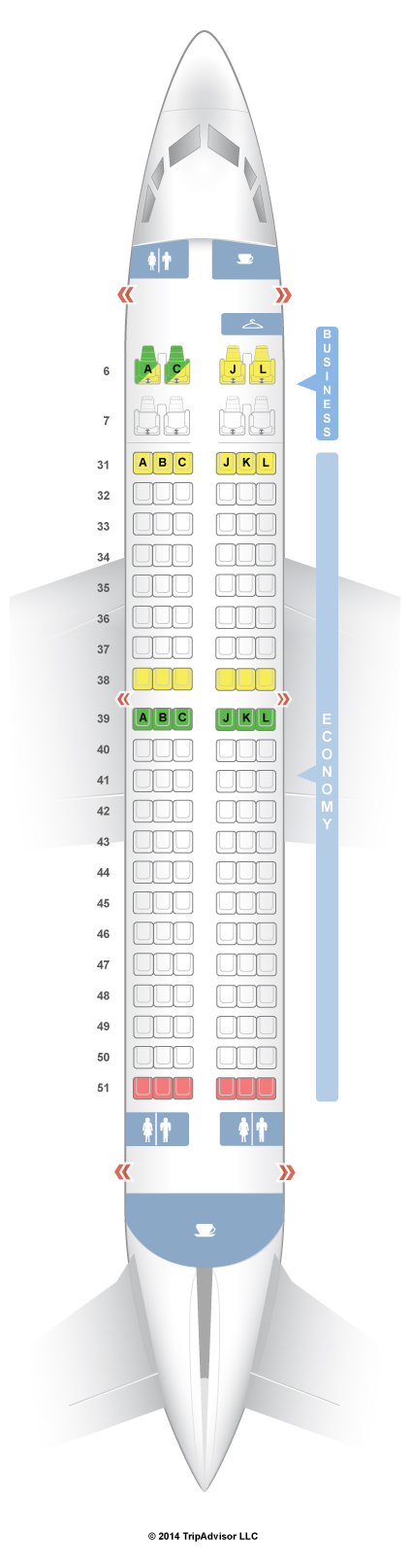 SeatGuru Seat Map China Eastern Boeing 737-700 (737)