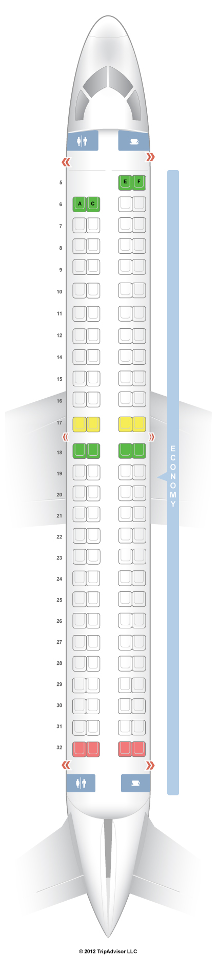 seatguru seat map copa airlines embraer e 190ar e90 v2 copa airlines seating chart