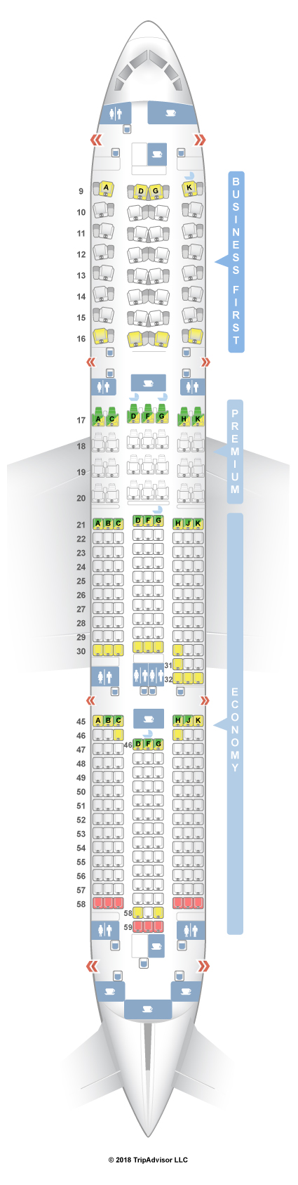 Boeing 787 9 Dreamliner Seat Map