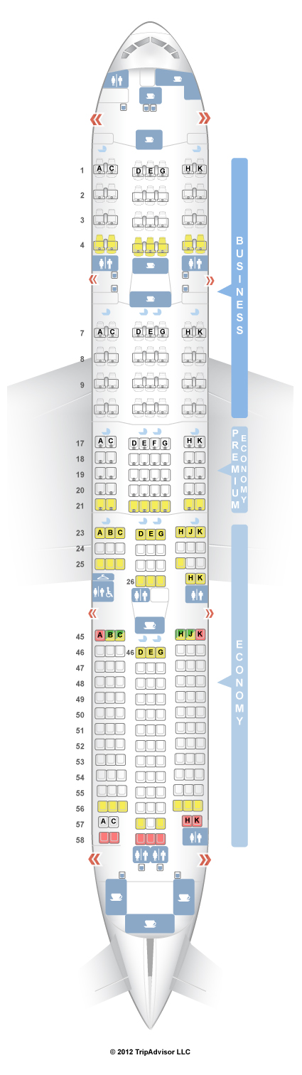 Seatguru Seat Map Japan Airlines Boeing 777-200er (772) V1 - Seatguru