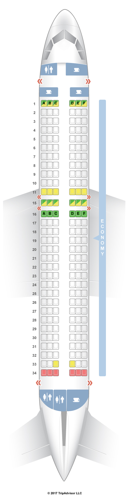 A320 схема салона