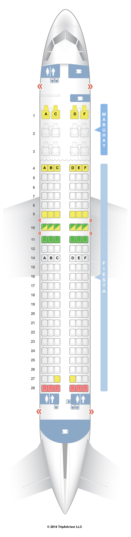 SeatGuru Seat Map Philippine Airlines Airbus A320 (320) V2