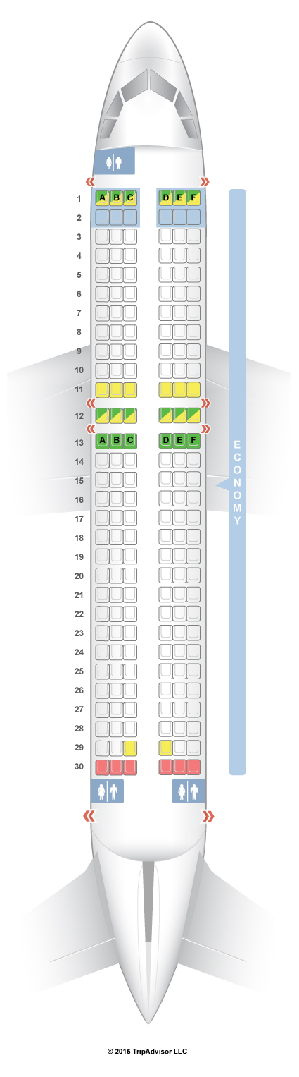 SeatGuru Seat Map Spring Airlines Airbus A320-200 (320)