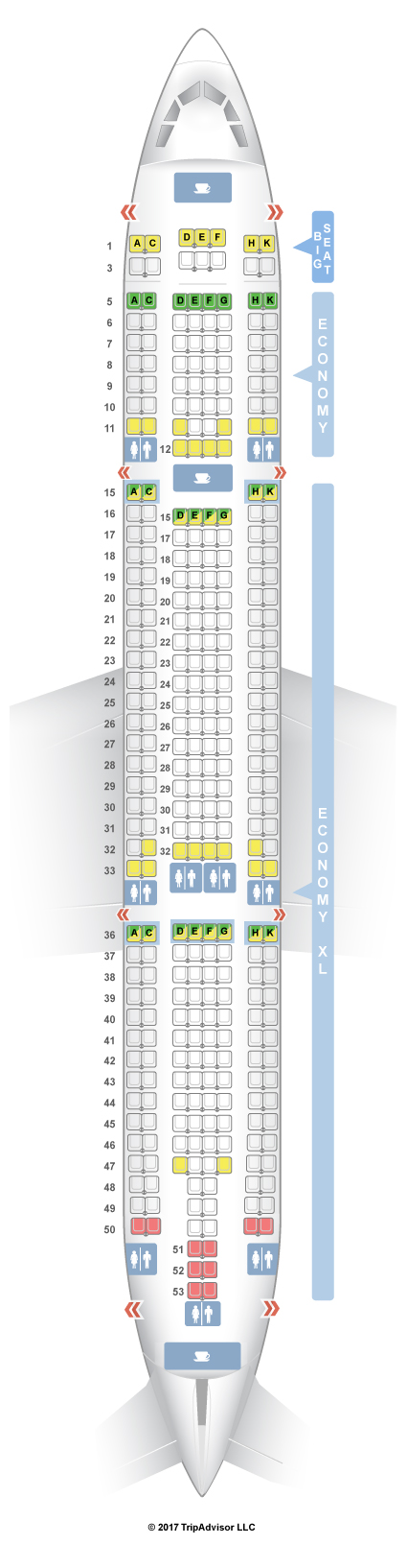 Seatguru Seat Map Wow Air Airbus A330 300 333 V2