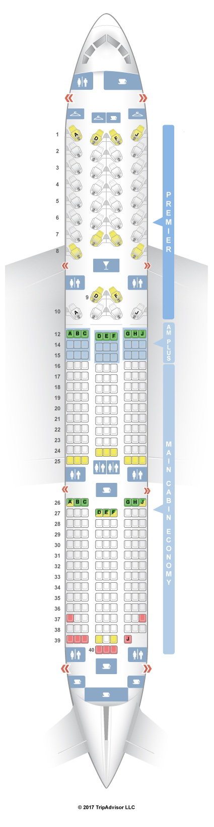 SeatGuru Seat Map Aeromexico Boeing 787-9 (789) - SeatGuru