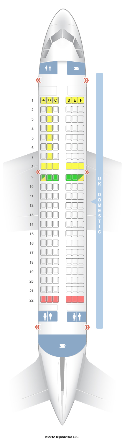 SeatGuru Seat Map British Airways Airbus A319 (319) Domestic V2