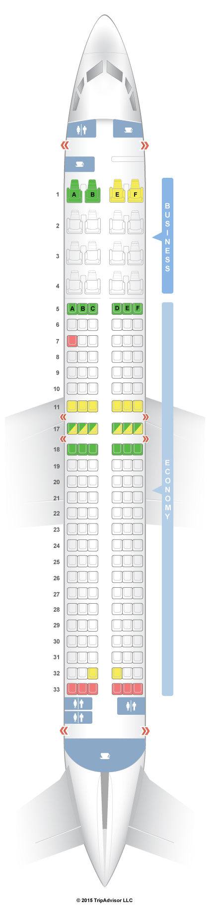 SeatGuru Seat Map Copa Airlines Boeing 737-800 (738) V1 - SeatGuru