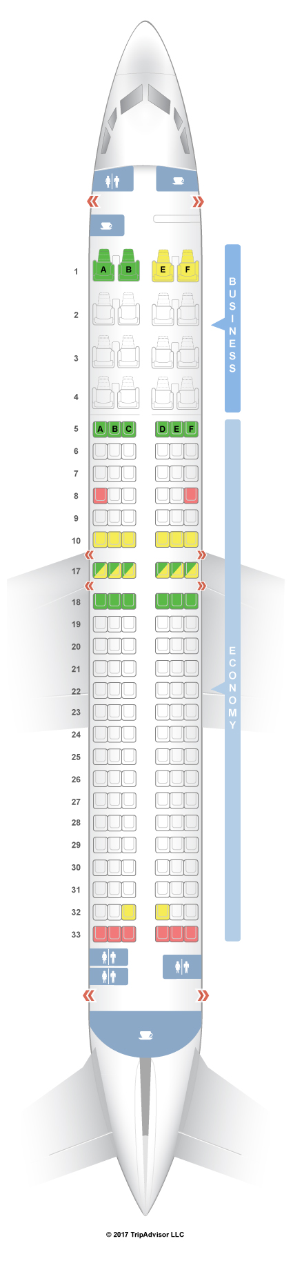 SeatGuru Seat Map Copa Airlines Boeing 737-800 (738) V2 - SeatGuru