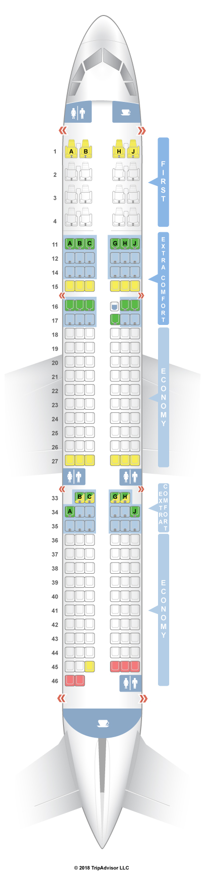 Hawaiian Airlines Airbus A321 Seating Chart