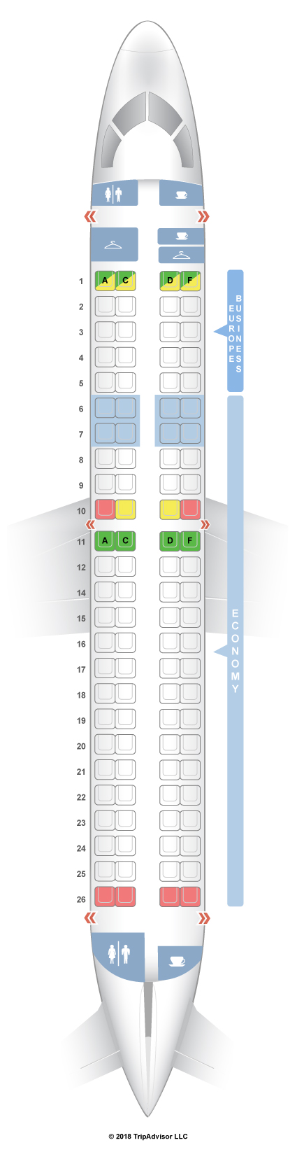 Схема салона embraer erj 190